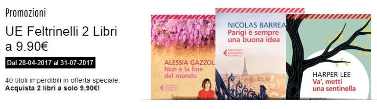 Offerta Feltrinelli: 2 libri a 9,90 euro