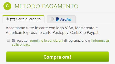 Degustabox metodo di pagamento