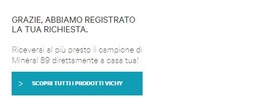campione omaggio di Vichy Minéral 89