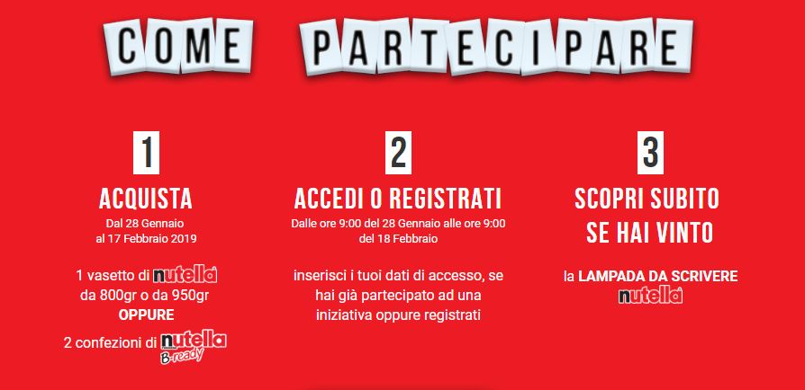 Lampada da scrivere Nutella