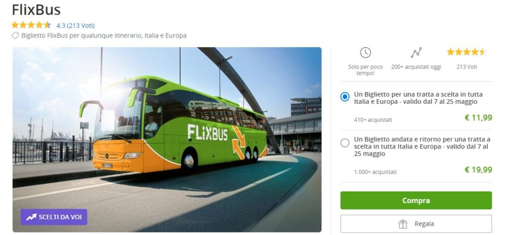 Flixbus: Promo Pasqua