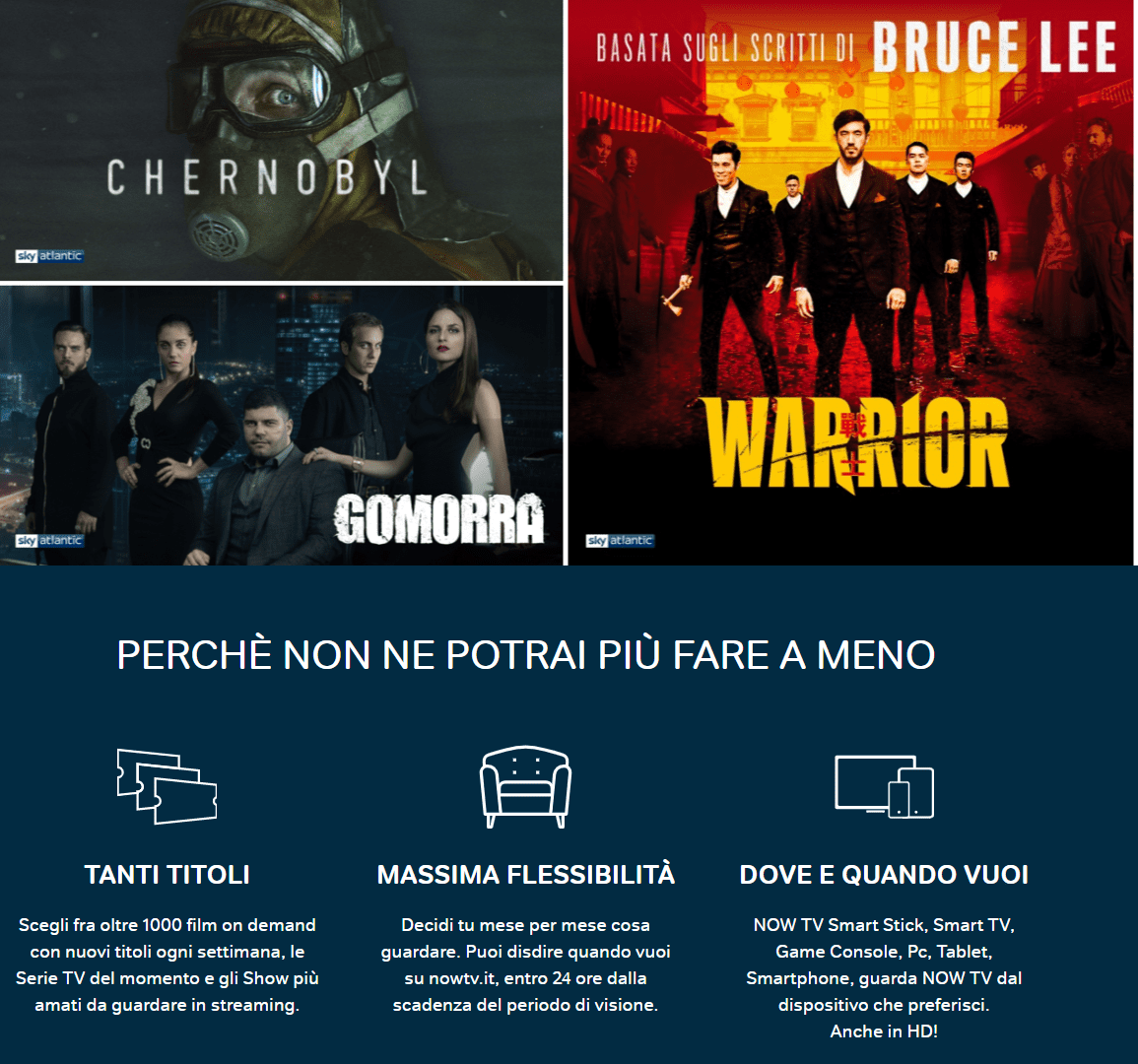 4 mesi di Now TV