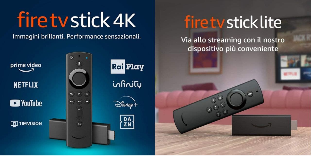 Fire Tv Stick 4K e Fire Tv Stick Lite in sconto