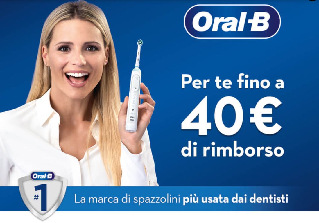 Oral-b rimborso fino a 40€