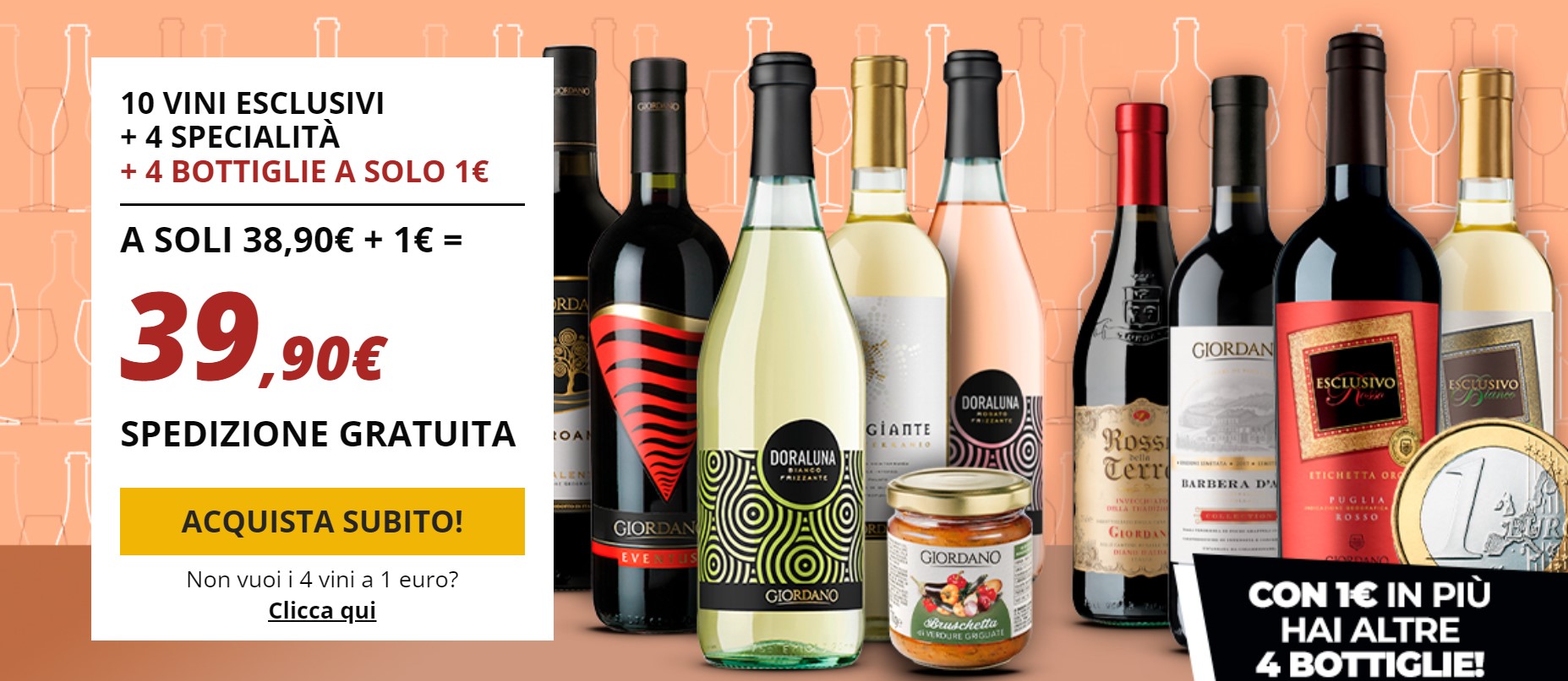 Giordano Vini - 4 vini aggiungendo 1 euro
