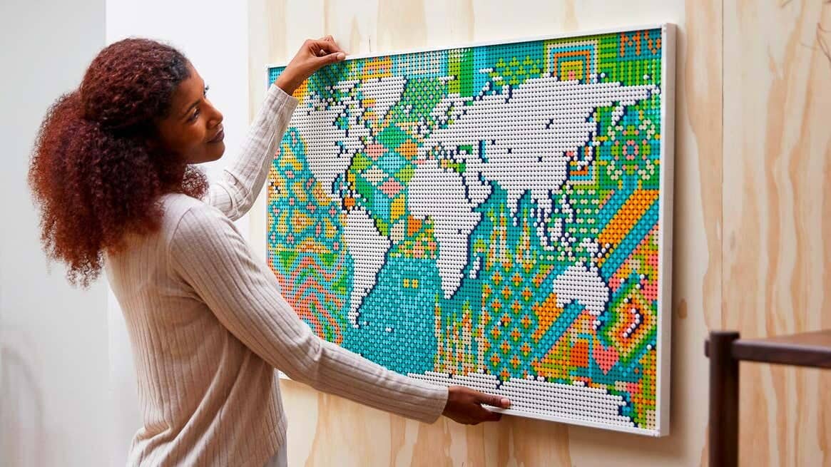 Mappa del Mondo LEGO Art
