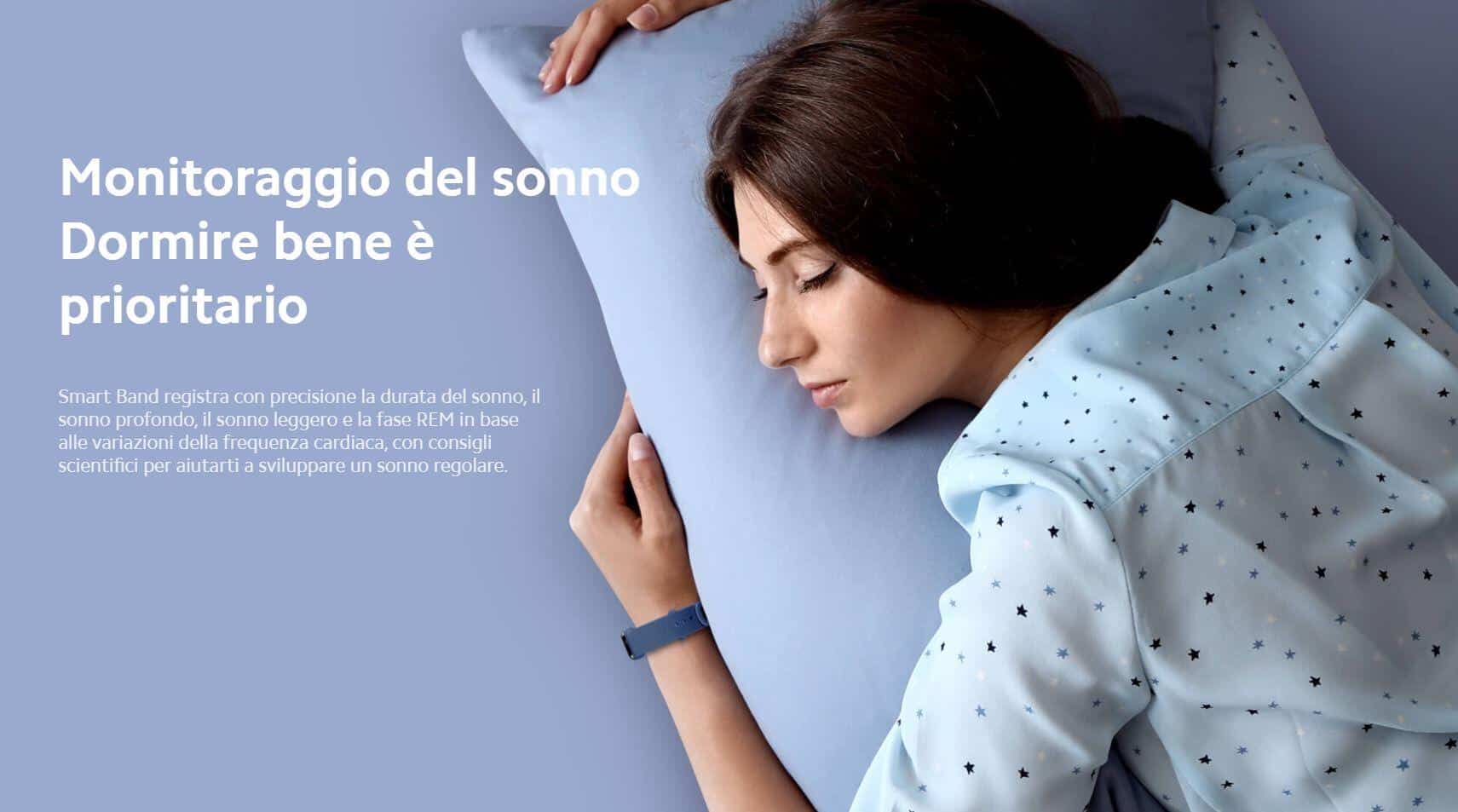 monitoraggio sonno Xiaomi Mi band 6 Xiaomi Mi Band monitoraggio sonno