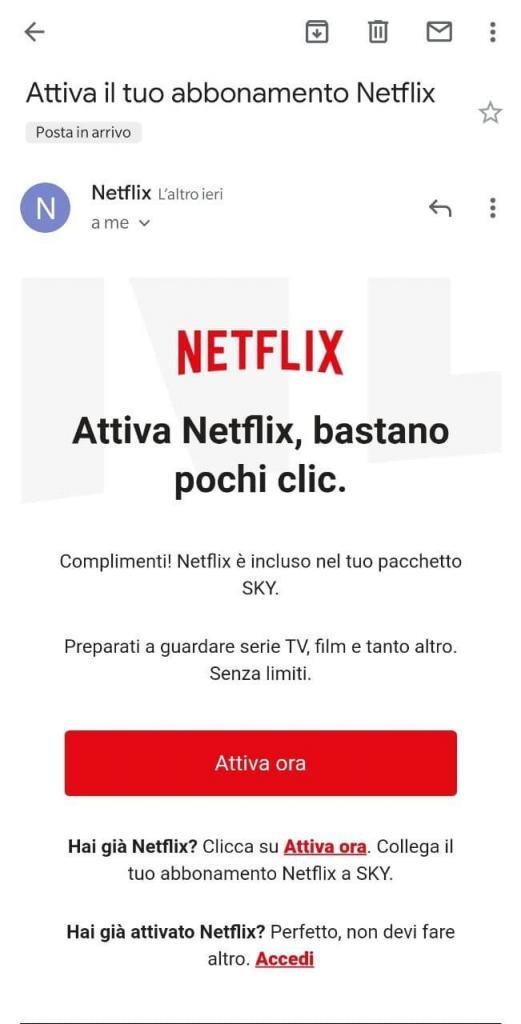 Netflix incluso nel pacchetto SKY