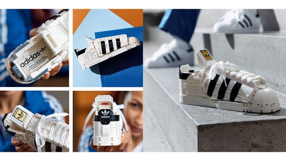 iconiche scarpe Adidas set lego