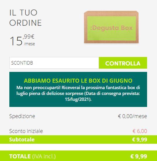sconto degustabox