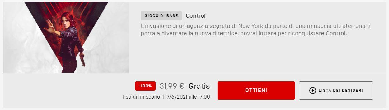 Come ottenere Control Gratis