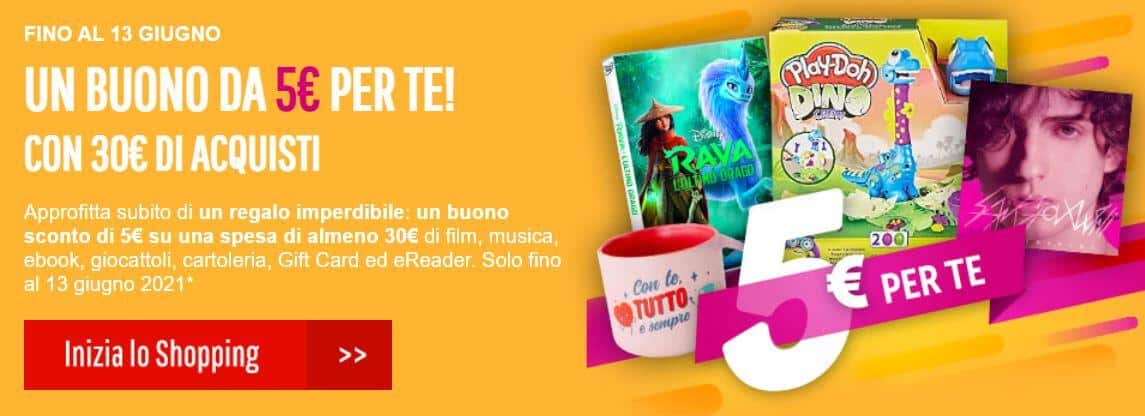 Buono da 5 euro in regalo
