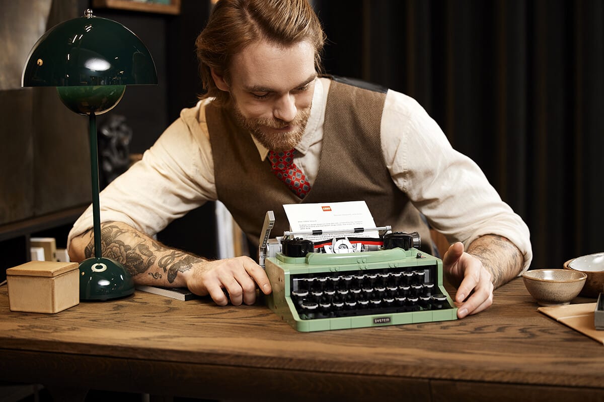 Lego Macchina da scrivere dettaglio rullo
