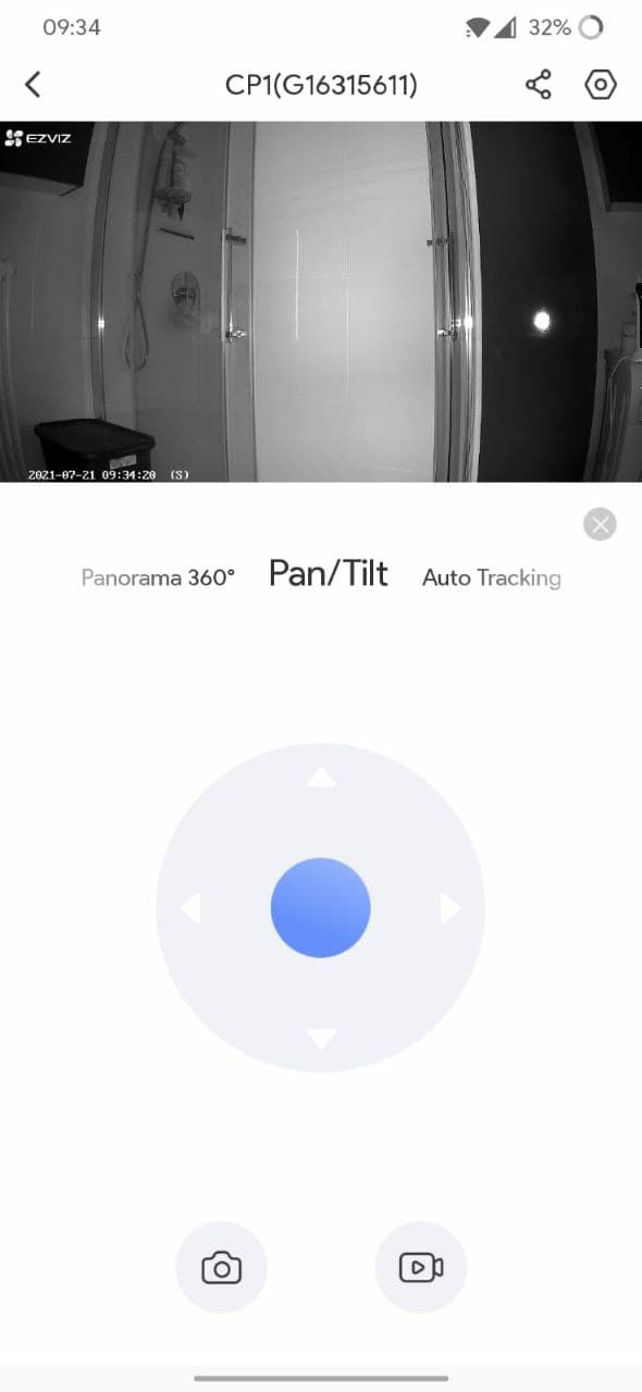 EZVIZ CP1: modalità notturna della telecamera wifi motorizzata