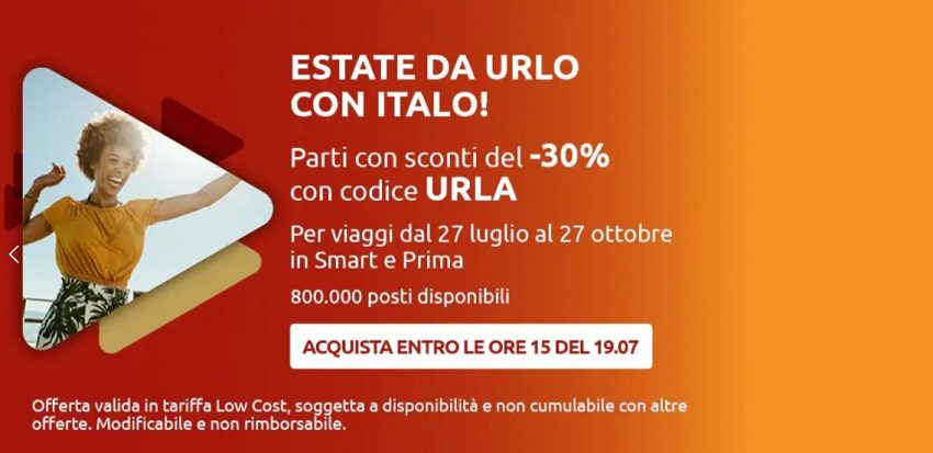 estate da urlo con Italo Treno