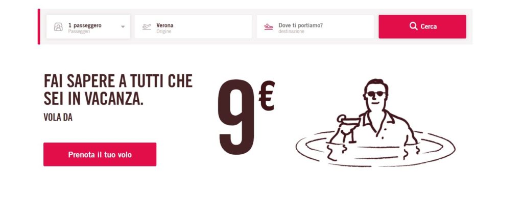 Volotea voli da 9 euro
