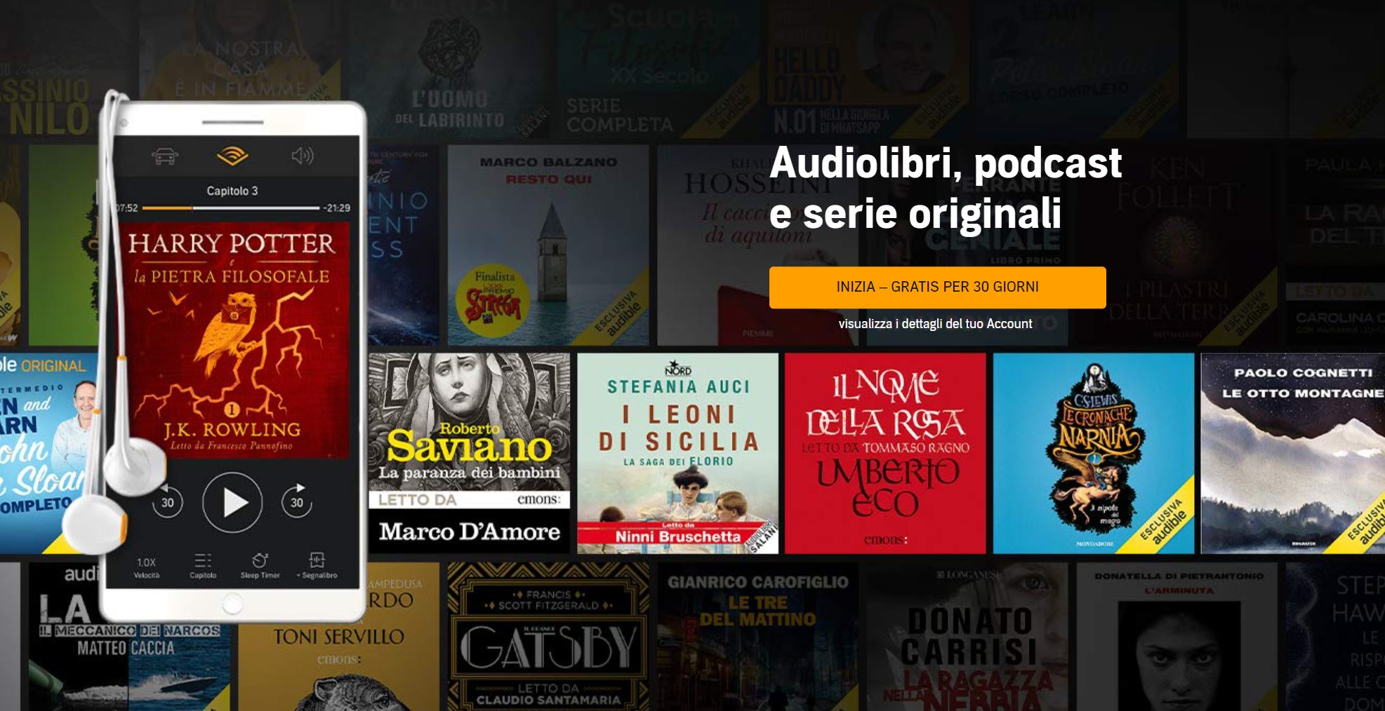 Audible: vantaggi e come registrarsi
