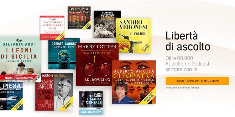 Audible: come funziona, costo e vantaggi. Per te gratis 30 giorni
