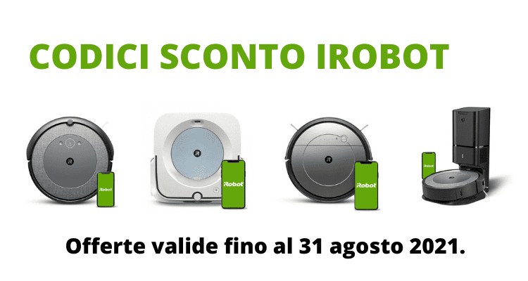iRobot: codici sconto validi sino al 31 agosto