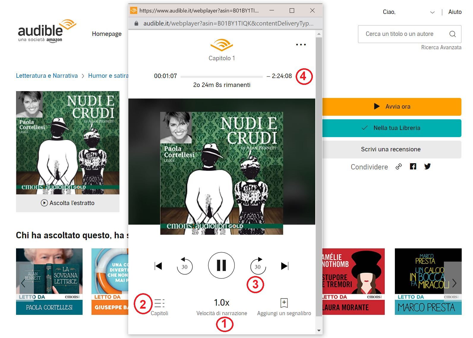 Come usare Audible