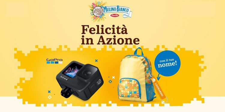 Concorso Mulino Bianco “Felicità in azione”: vinci GoPro Hero 9 e uno zaino personalizzato come premio sicuro