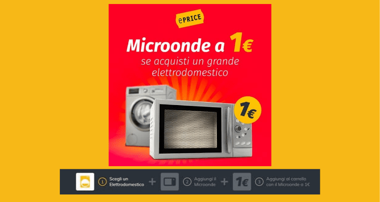 Microonde a 1€ con ePrice