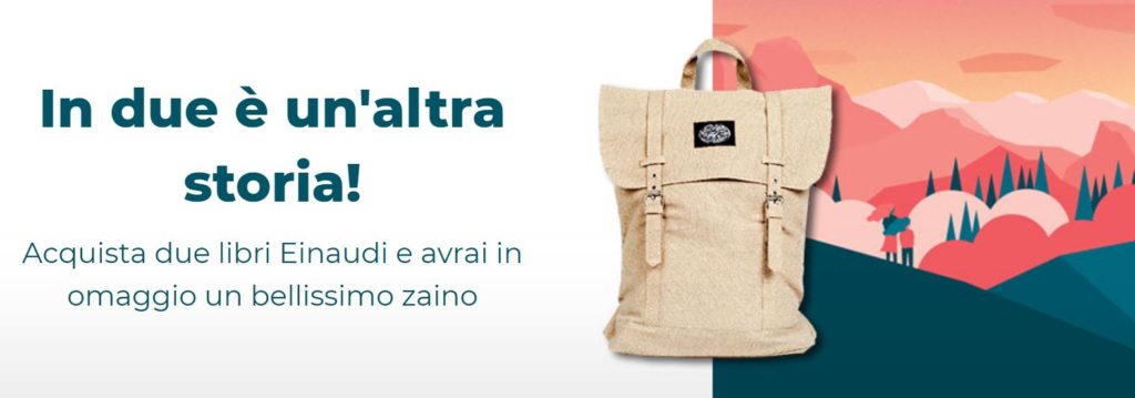 Zaino in regalo con Einaudi