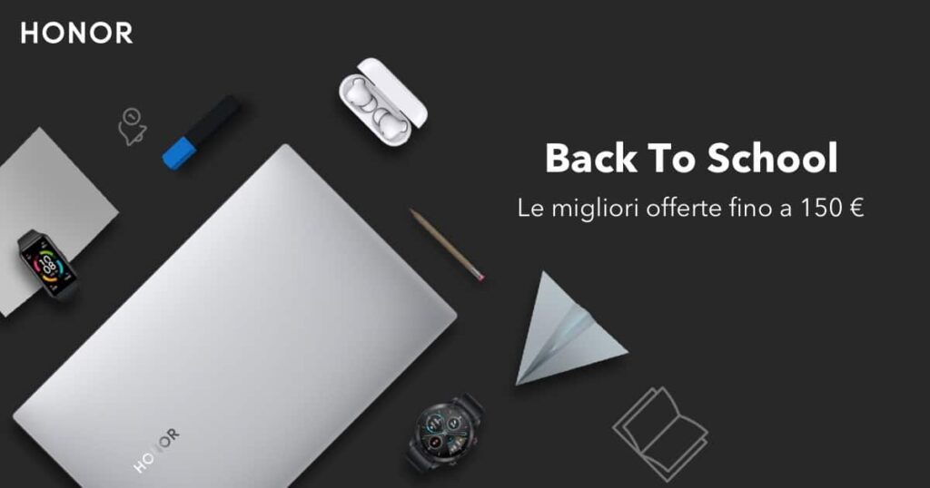 Honor: offerte -150€ per il Back To School