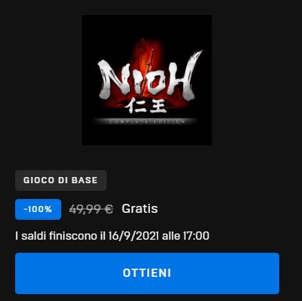 Nioh - The Complete Edition ecco come riscattarlo