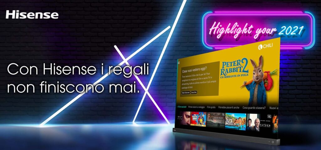 Chili: con Hisense ottieni 25€ per noleggiare film
