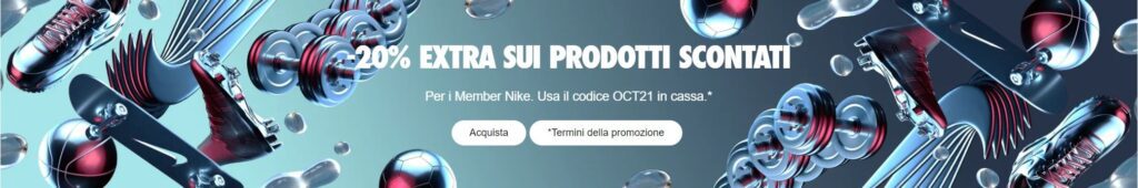 20% extra sconto Nike