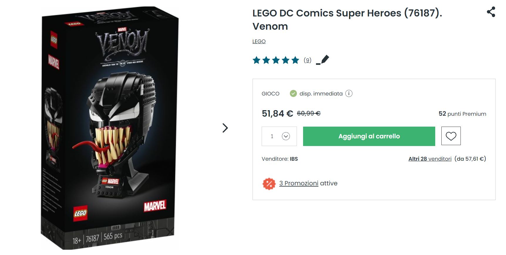 Set LEGO Venom: acquisto tramite coupon in lego Days IBS