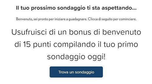 Centro di opinione - Bonus benvenuto