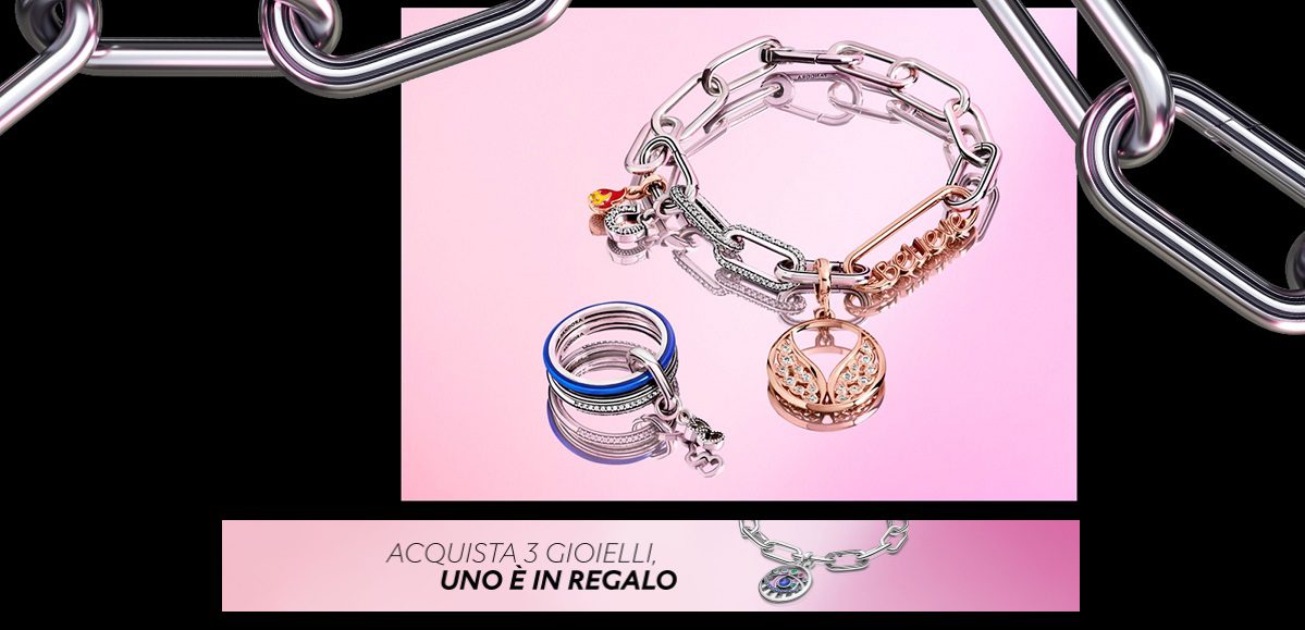 Promozione Pandora 3X2 – Scegli 3 gioielli Pandora ME, 1 è in regalo!