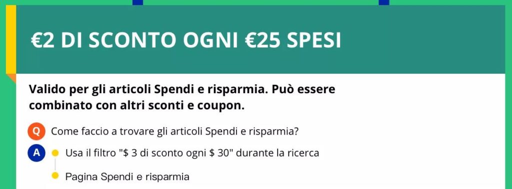Promo Spendi e Risparmia con Aliexpress