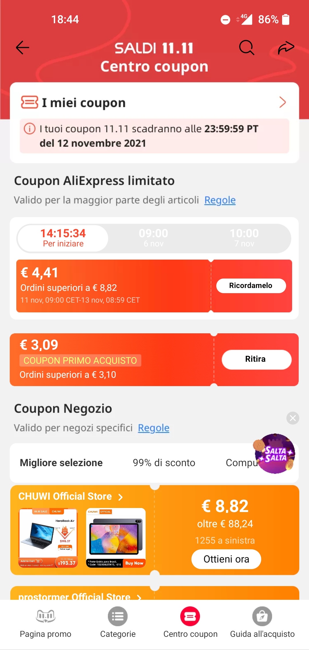 Coupon AliExpress e Coupon Negozi