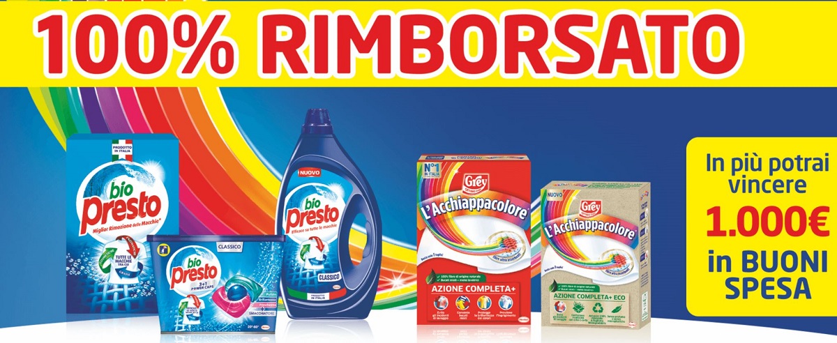 Concorso Casa Henkel 100% rimborsati con Bio Presto e L'Acchiappacolore