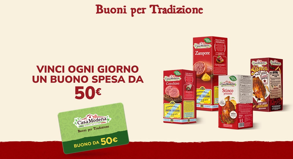 Buoni per Tradizione, Concorso casa Modena