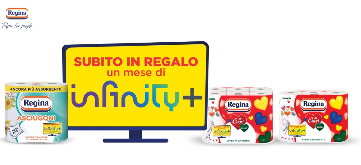 Con il concorso di Asciugoni Regina vinci come premio sicuro un mese di Infinity Plus