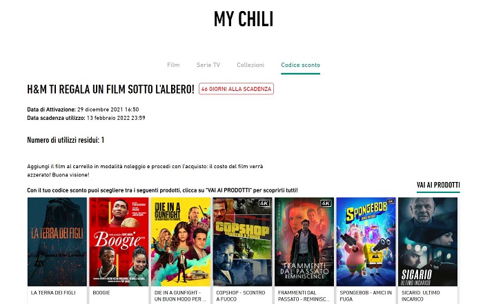 Selezione film Chili