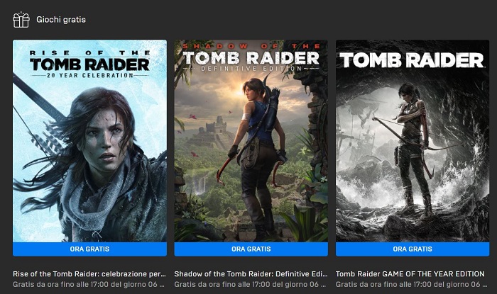 La trilogia di Tomb Raider Gratis su PC