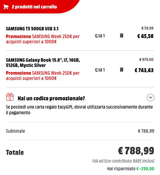 Carrello Samsung Week