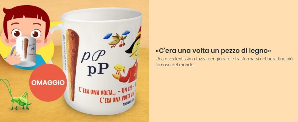 Tazza di Pinocchio in regalo con IBS