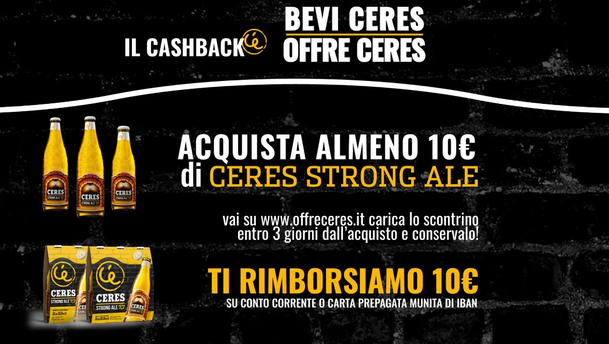il Cashback C'è - nuova iniziativa cashback di Ceres