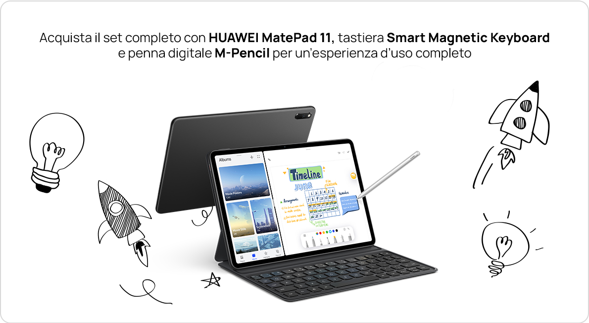 Huawei MatePad + Keyboard in omaggio