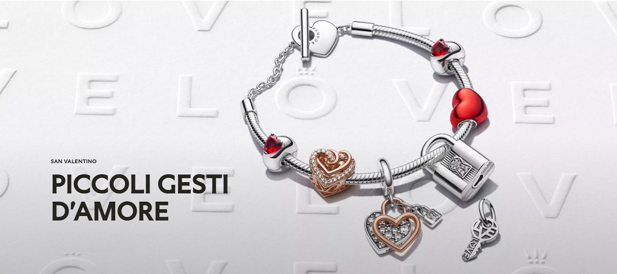 E’ arrivata l’offerta Pandora per un San Valentino da sogno: acquista 3 gioielli e ne paghi solo 2!