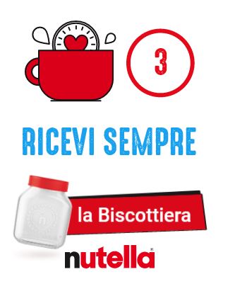 Ricevi come premio certo la Biscottiera Nutella