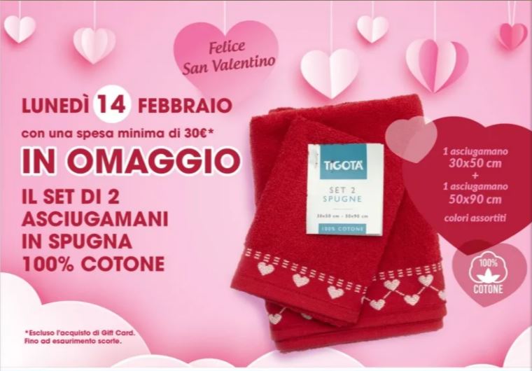 Tigotà offerta San Valentino 2022