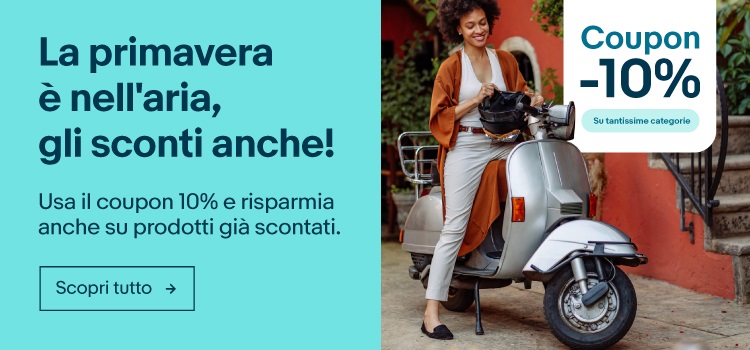 Sconti di primavera con il codice ebay PRIMAVERA22