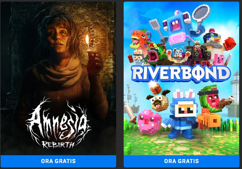 Amnesia rebirth e Riverbond GRATIS su PC